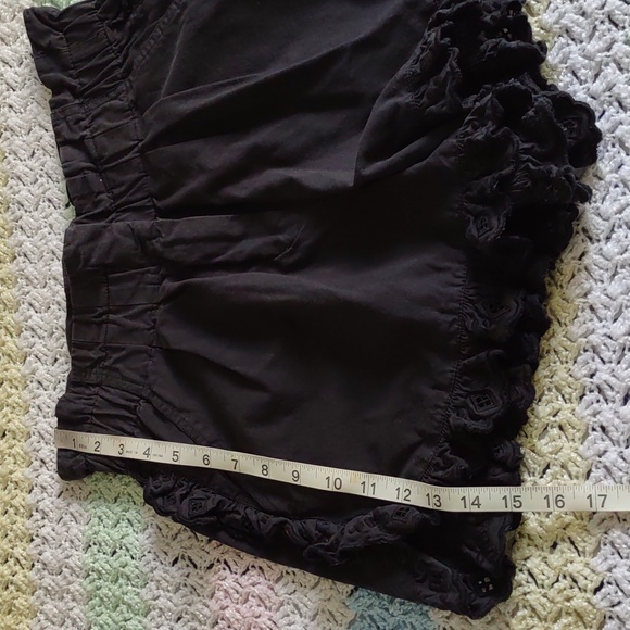Sea New York Size 8 Kiara Light Black High Rise 100% Cotton Eyelet Shorts - Picture 7 of 16